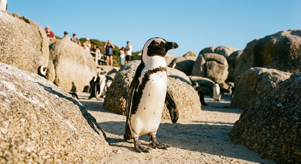 Brillenpinguin am Boulders Beach in Südafrika
