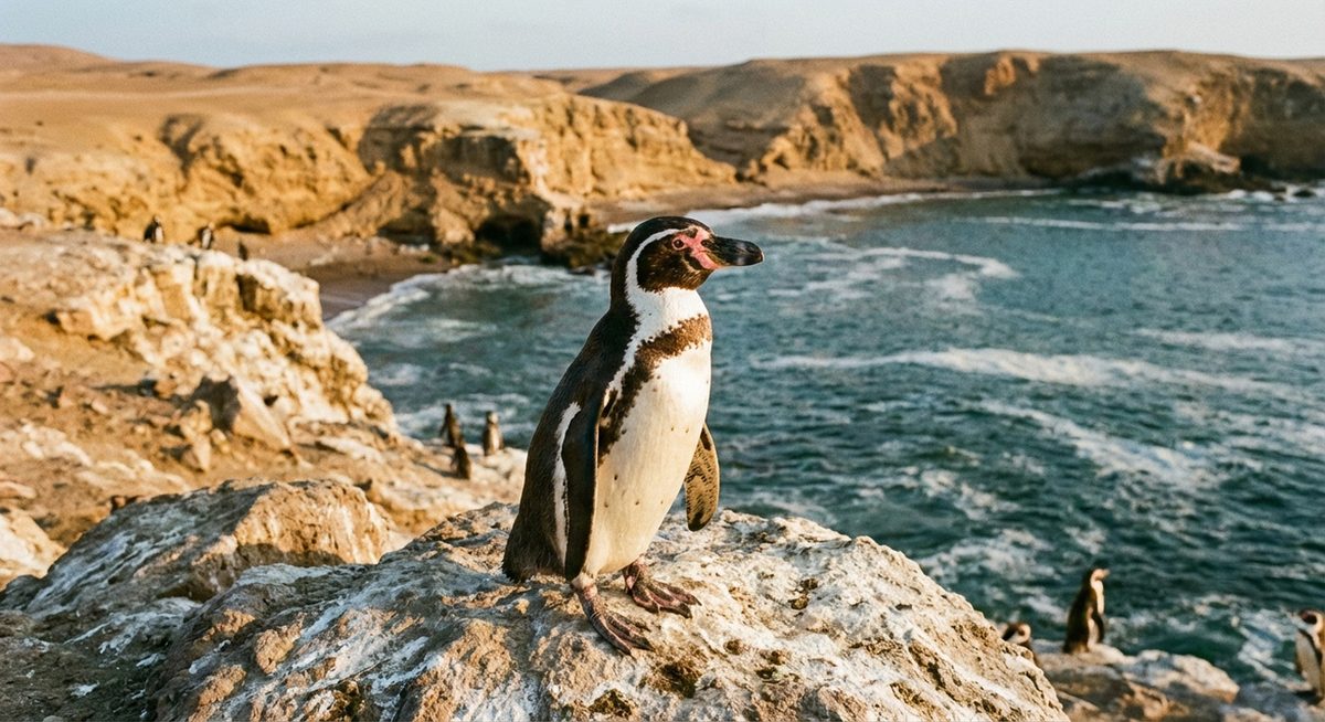 Humboldtpinguin an der südamerikanischen Küste