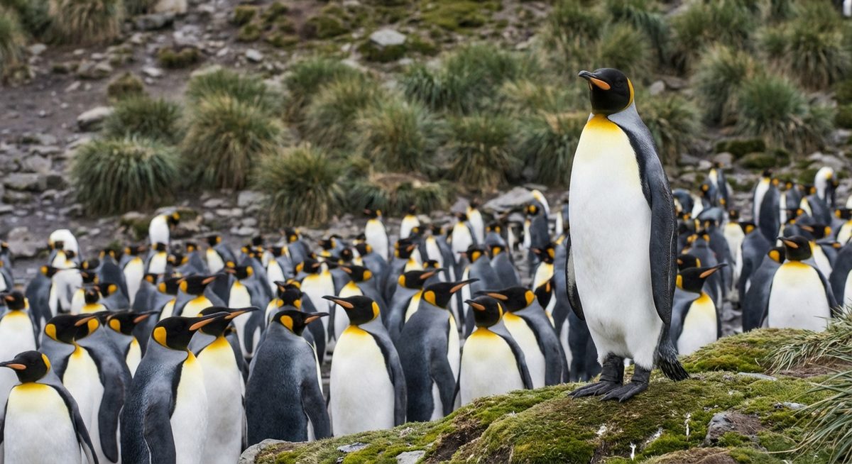 Königspinguin-Kolonie auf Südgeorgien